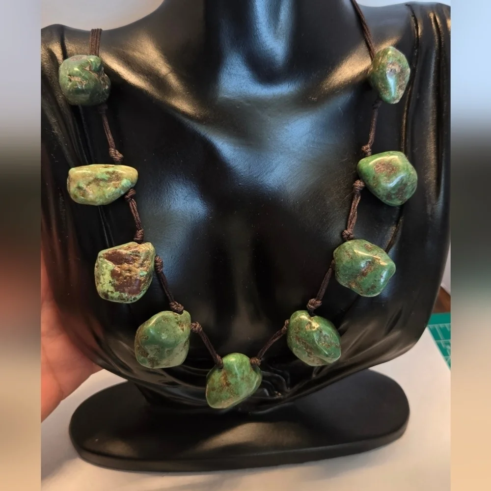 Real Unique Turquoise Chunky Necklace